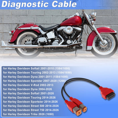 Diagnostic Cable for Harley Davidson Softail (2001–2010) 1584/1690