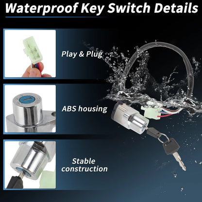 Ignition Key Switch No.270050032 for Kawasaki Vulcan 500 LTD 800 Classic (1996–2001)
