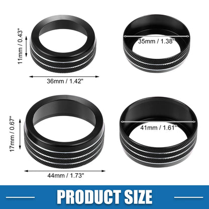 AC Radio Switch Knob Cover Decals for Dodge Durango 2017-2020 (Set of 3)