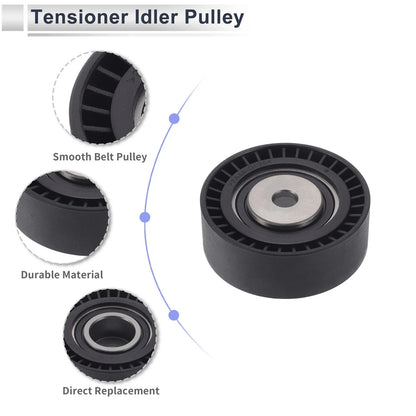 Drive Belt Idler Pulley for BMW Series 3 (1994-2006) Black 1 x
