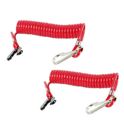 2pcs Engine Switch Lanyard Red Waterproof 160cm for Boat Outboard Motor