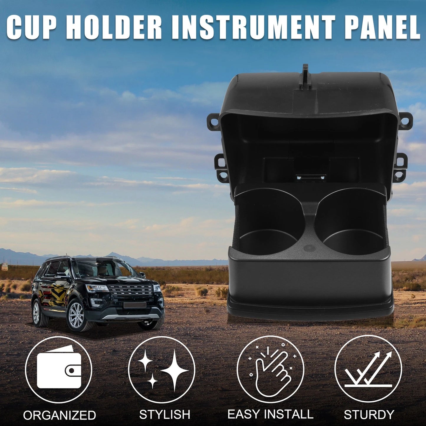 Cup Holder for Ford Explorer (2011–2021) No.BB5Z7813562BA Black