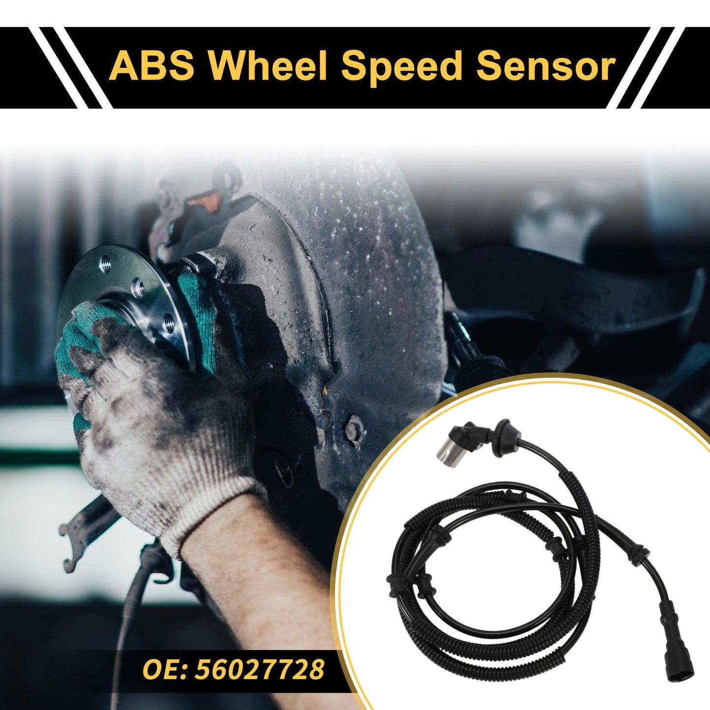ABS Wheel Speed Sensor No. 56027728 for Jeep Wrangler (1997–2006) 1 Pc Rear Right