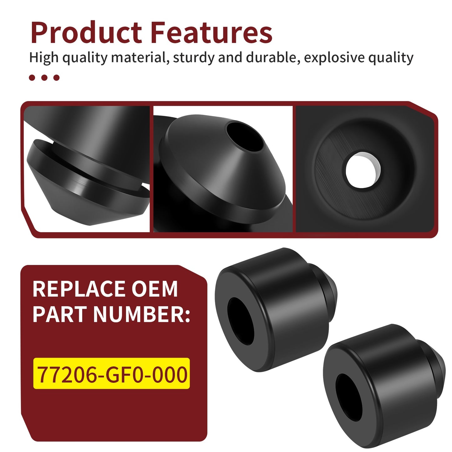 2X Rear Fender Seat Rubbers for Honda CRF230M CRF230L ST1300 (2008–2019)