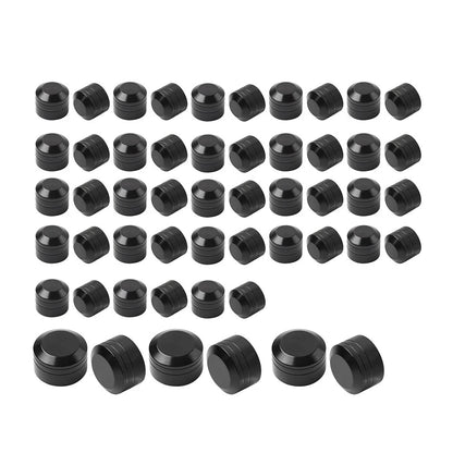 52X Engine Topper Bolts Cover Screw Cap Black for Harley Twin Cam Dyna (2000–2017)