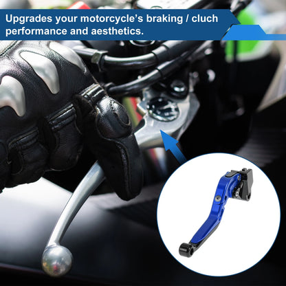 Short Long Brake Clutch Lever for Kawasaki Ninja 650R (2009–2016) - Blue Black