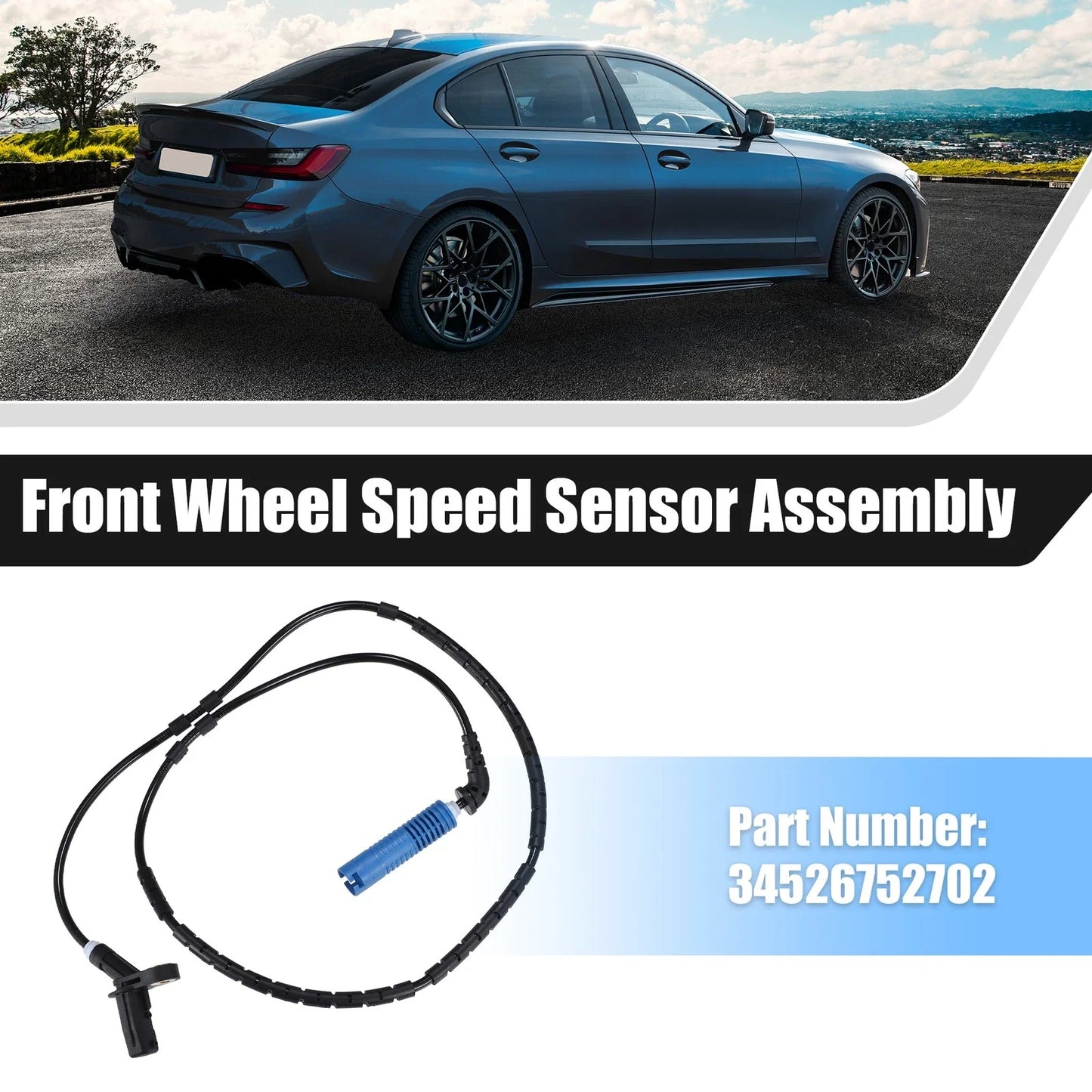 ABS Wheel Speed Sensor for BMW 330Ci Black Blue
