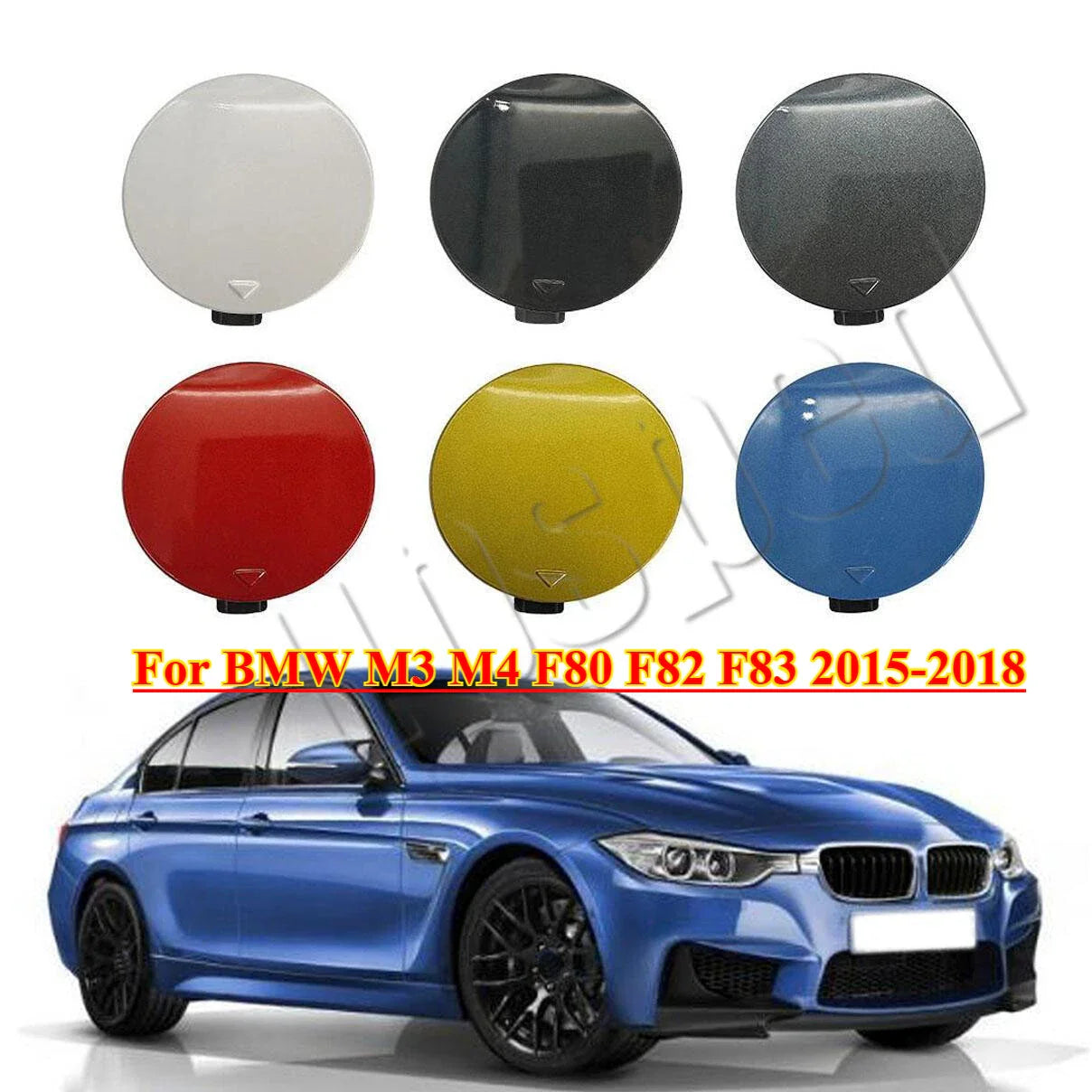 Front Bumper Tow Hook Hole Eye Cover Cap for BMW M3 M4 (2015–2018)