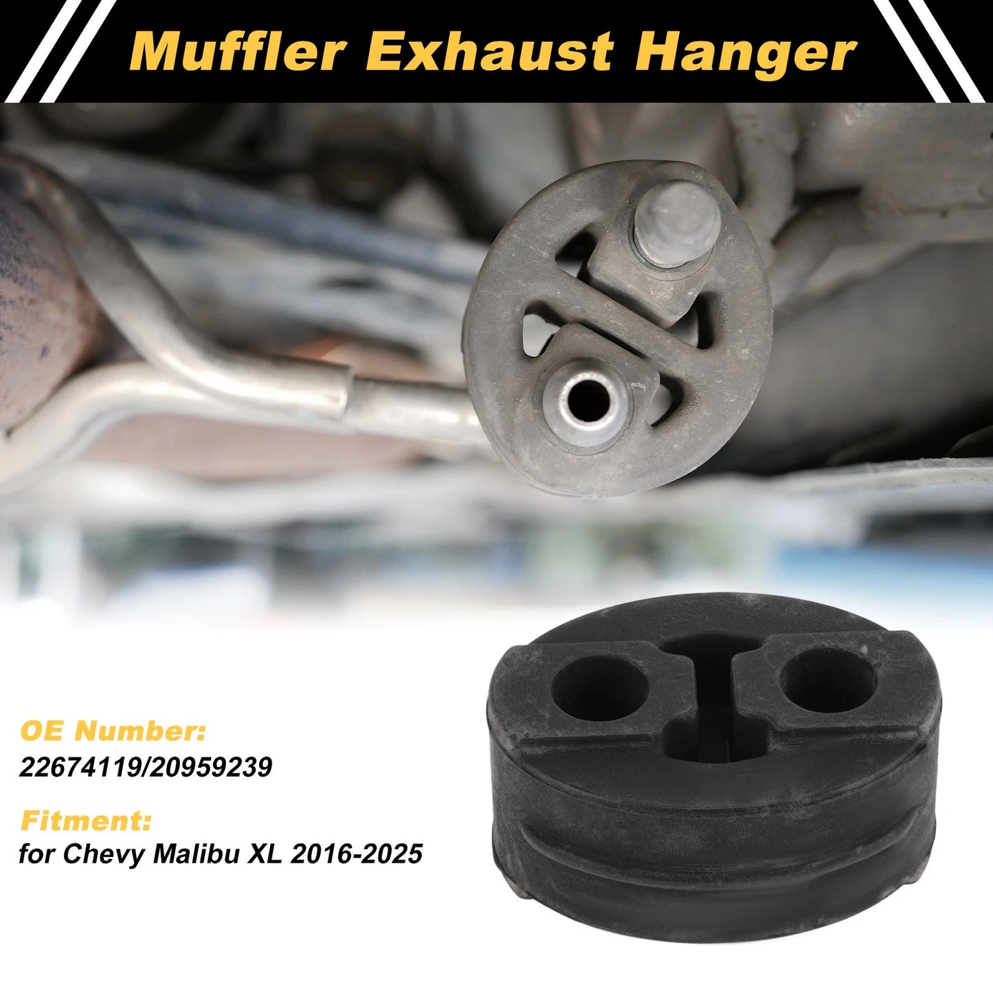 Muffler Exhaust Hanger for Chevy Malibu XL (2016–2025) 22674119 Rubber