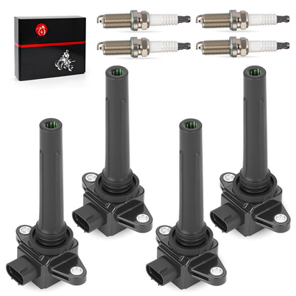 Set of 4 Ignition Coils with Spark Plugs for Yamaha RX1800 AX190 SX190 (2012–2018)