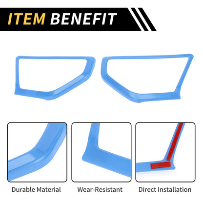 1 Pair A Pillar Speaker Cover Trim for Jeep Wrangler JL JLU (2018–2024) Light Blue