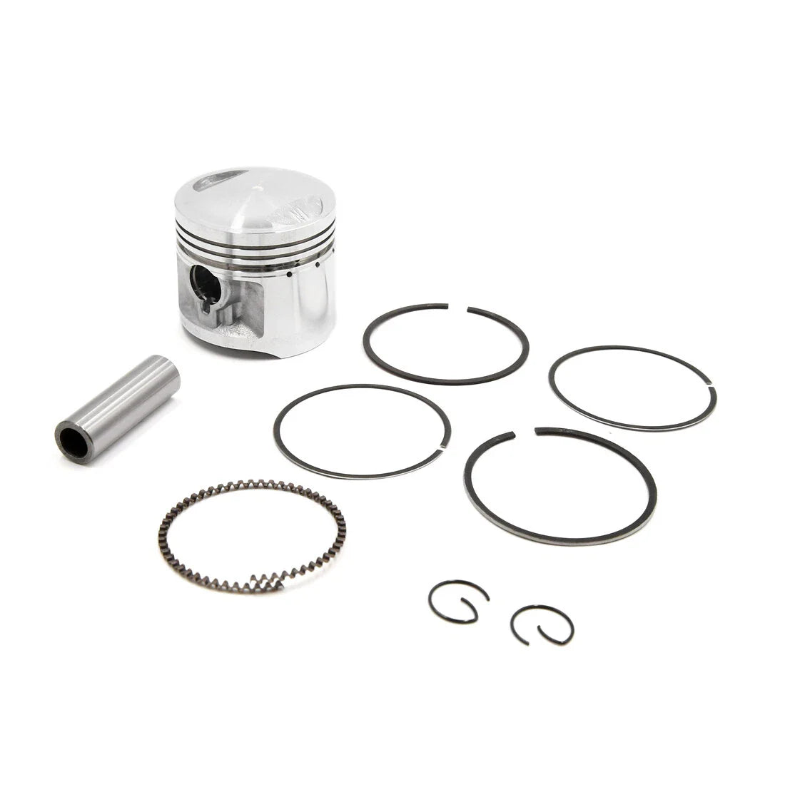 56mm Silver Tone Metal Motorcycle Engine Piston Rings for Honda CG125 (2000-2023)