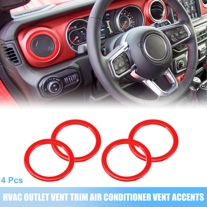 Set of 4 Air Conditioner Vent Accents for Jeep Wrangler JL (2018–2023)
