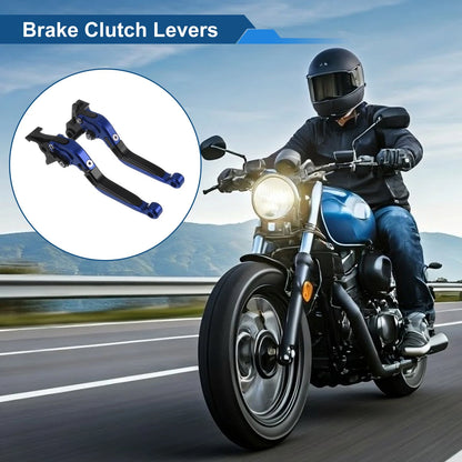 Adjustable Brake Clutch Lever for Kawasaki Vulcan S 650 (2015–2023) Blue Black