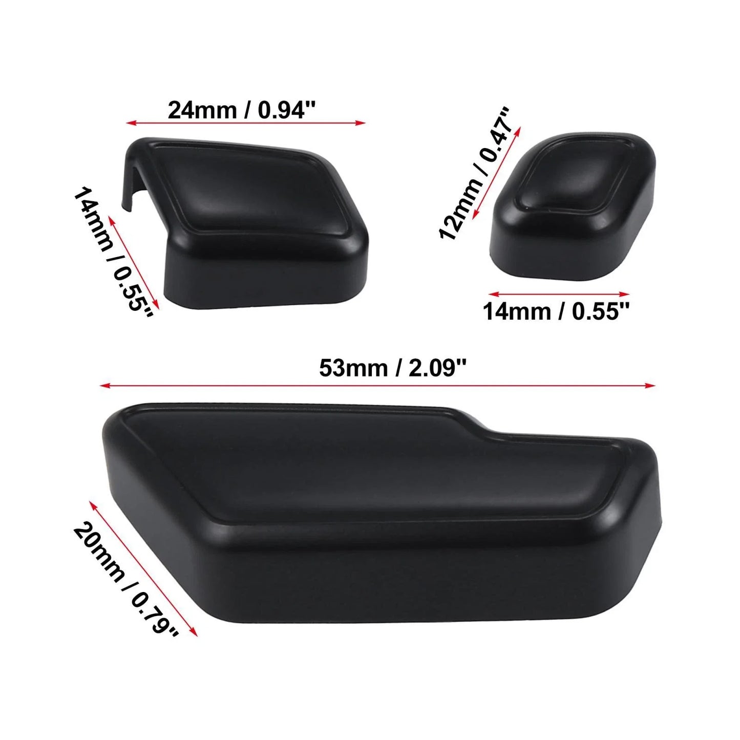 6 x Black Door Seat Adjust Button Switch Covers for Mercedes Benz B180 B250