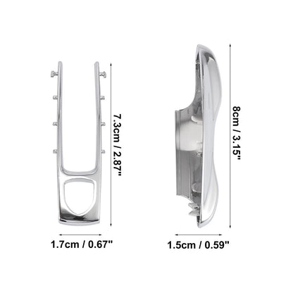Silver Tone Key Cover Fob Shell for Porsche Panamera Cayenne (2010-2023)