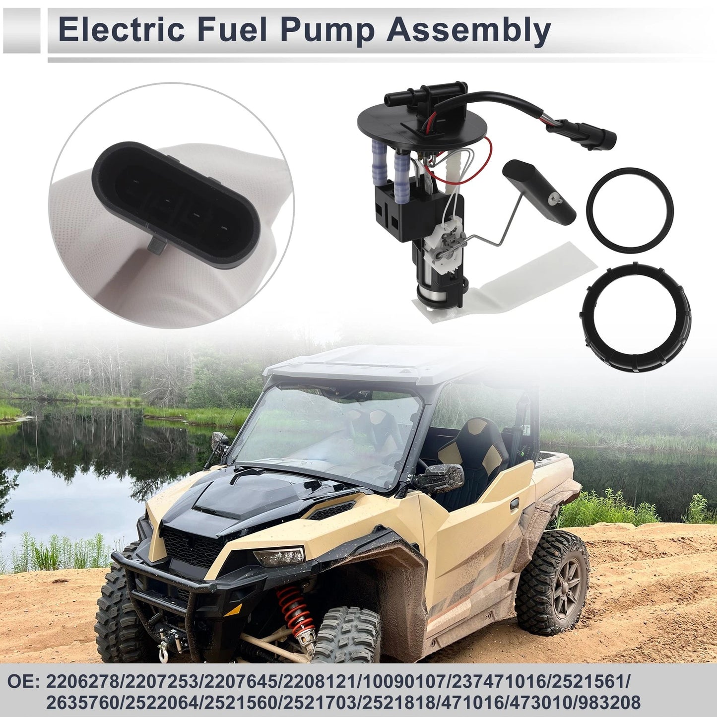 Electric Fuel Pump Assembly for Polaris General 1000 (2016–2021) No.2206278