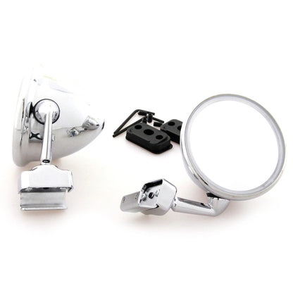 Set of 2 Chrome Door Convex Mirrors