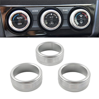 Set of 4 AC Climate Control Knob Ring Covers for Subaru Forester XV Crosstrek WRX STi