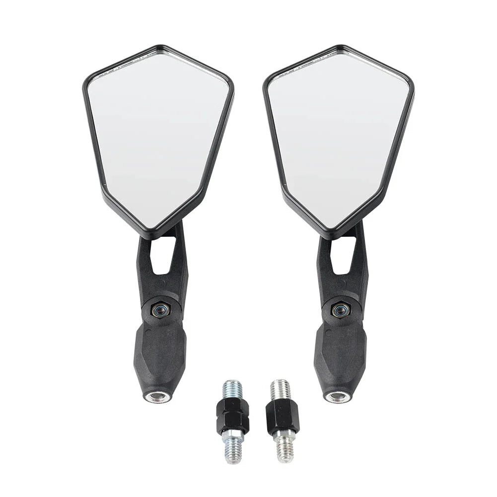 10mm Rear View Side Mirrors for Motorcycle Cruiser Chopper Scooter ATV