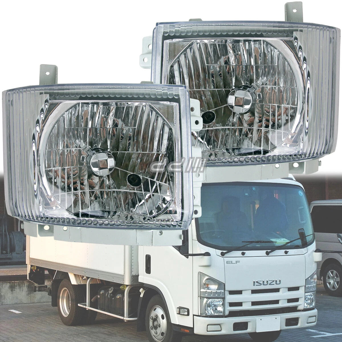 1 Pair Front Headlight for Isuzu Elf NPR NQR NPR-HD NLR (2008-On)