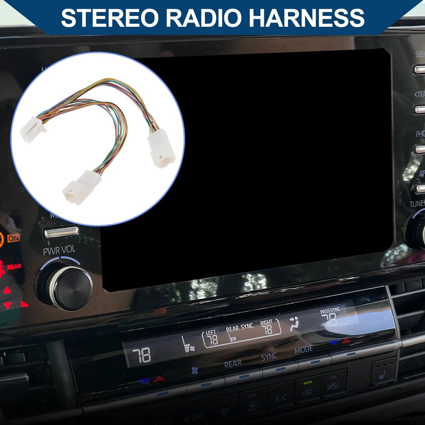 Stereo Radio Harness for Volkswagen Audi Seat Skoda 12 Pin