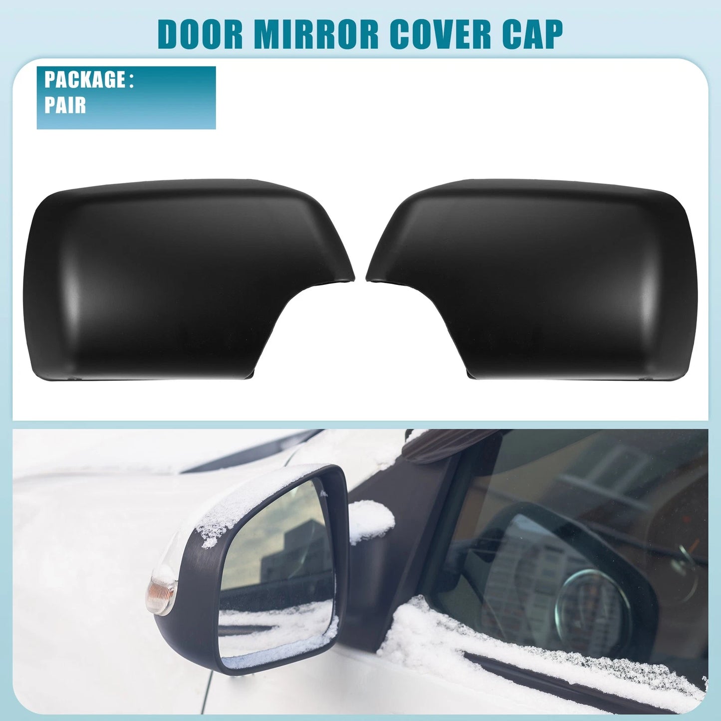 1 Pair Rearview Mirror Cover Cap for BMW X5 (2007–2013) NO.51168256322/51168256321