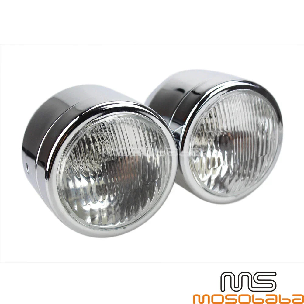 4" Dominator Dual Headlight for Harley Naked Bike