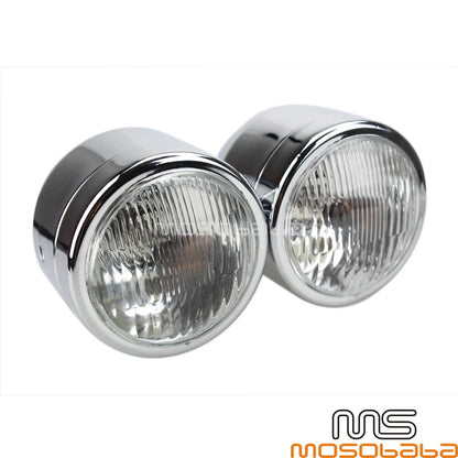 4" Dominator Dual Headlight for Harley Naked Bike