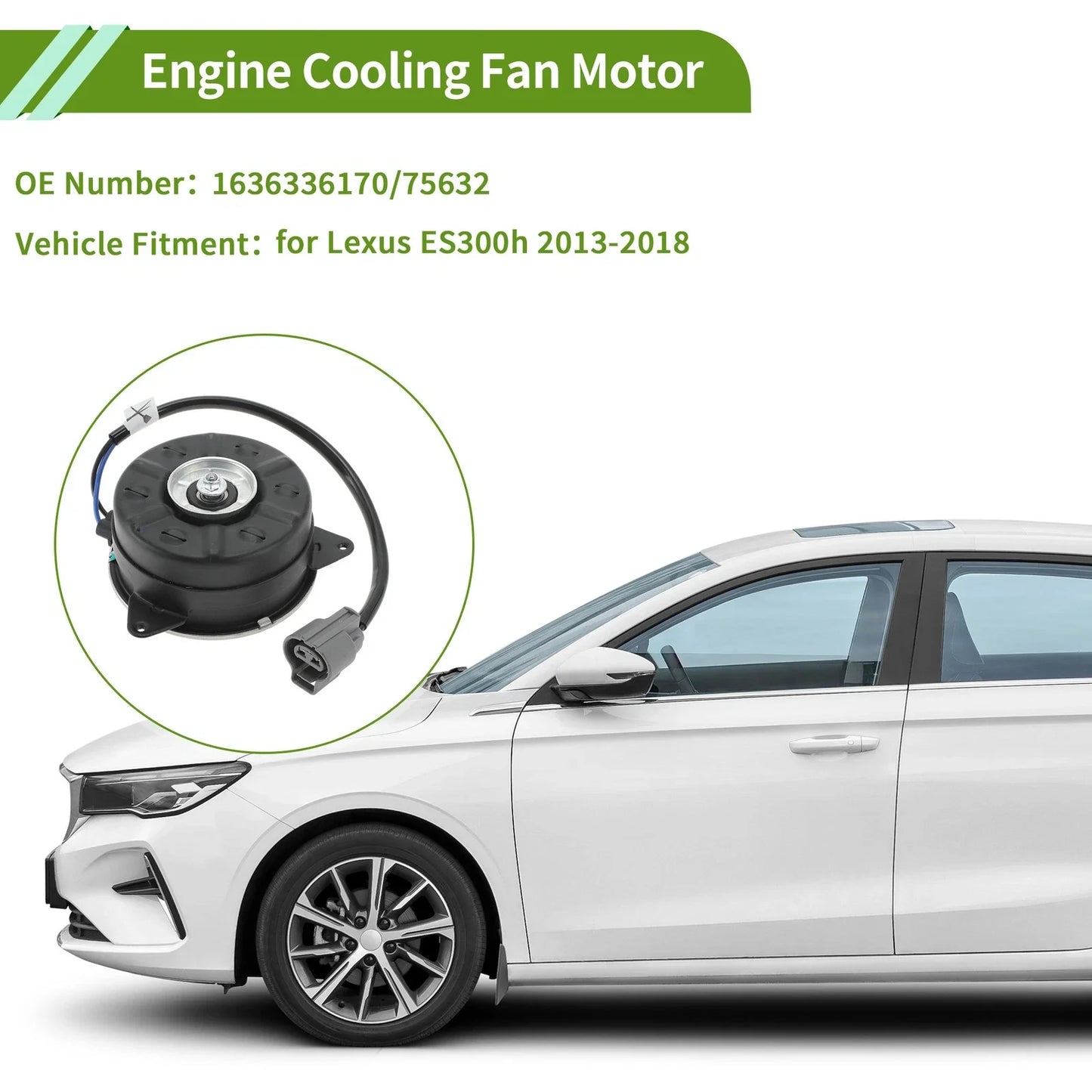 Radiator Fan Motor for Lexus ES300h (2013-2018) 1 x Quality Replacement