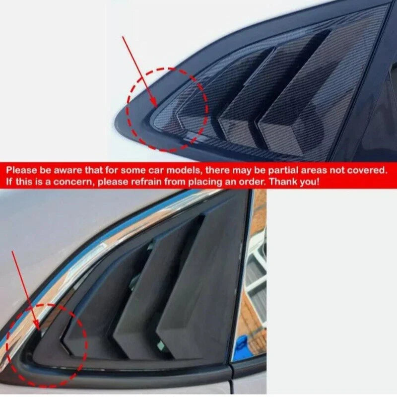 Louver Cover Trim Matte Black Side Window for Hyundai Tucson (2016-2020)