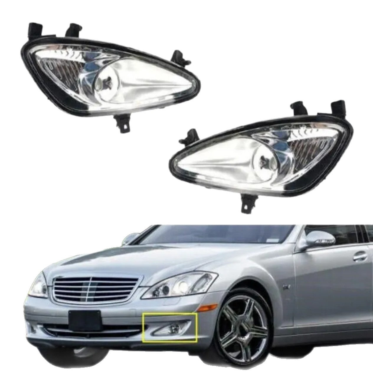 Set of 2 Fog Lights for Mercedes W221 S550 (2007–2009)