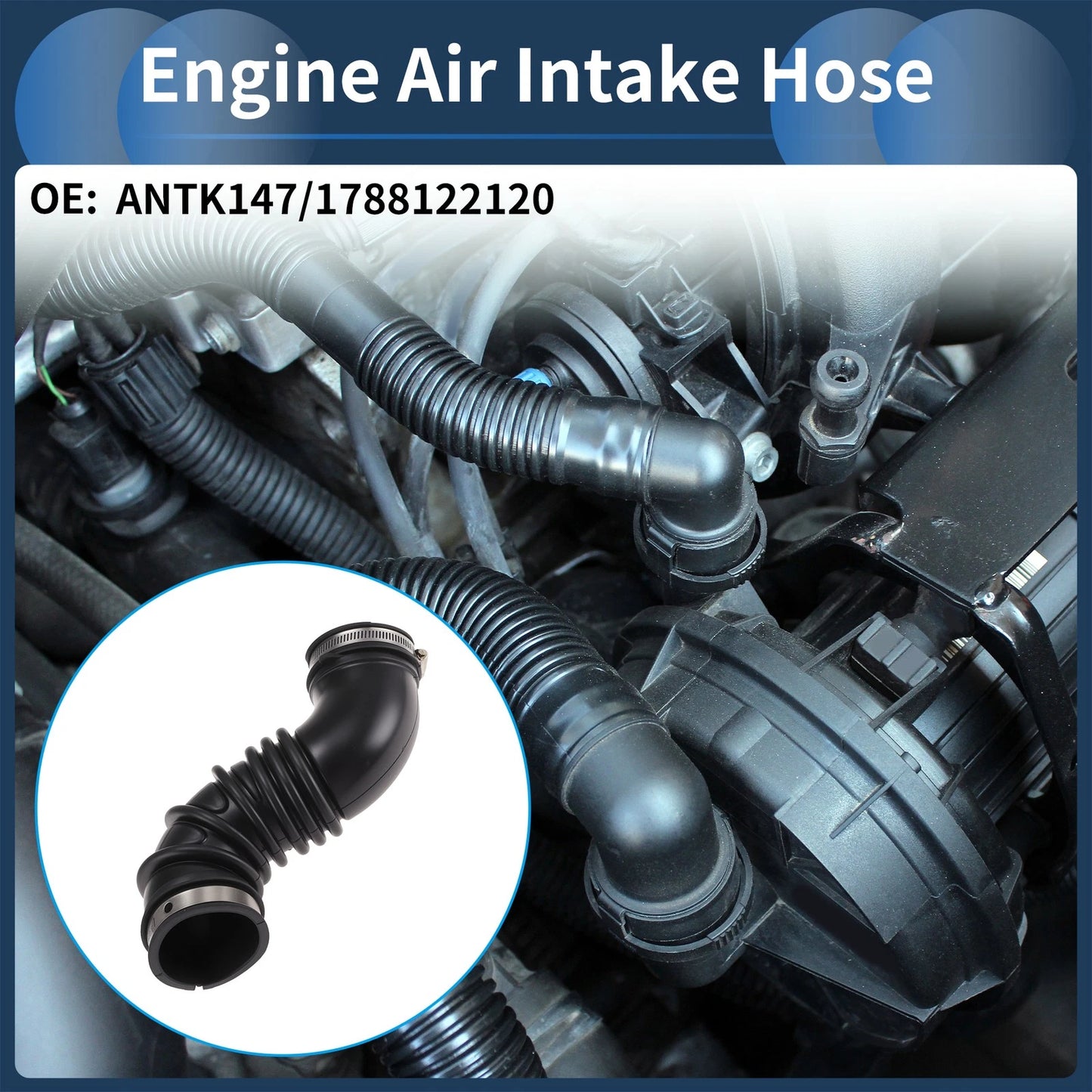 Engine Air Intake Hose for Toyota (No.1788122120) Rubber Clamp
