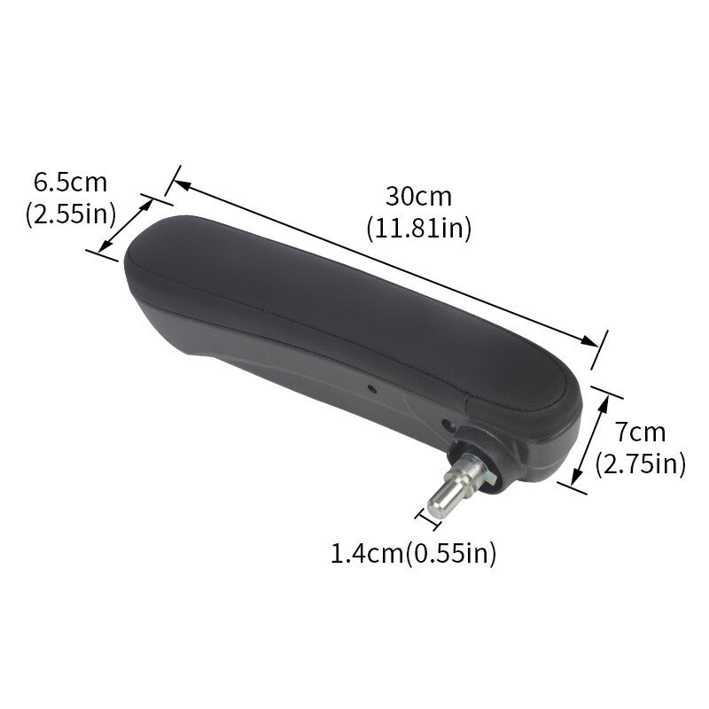 Driver Seat Armrest for Fiat 500 (2016–2019) Black Left Side