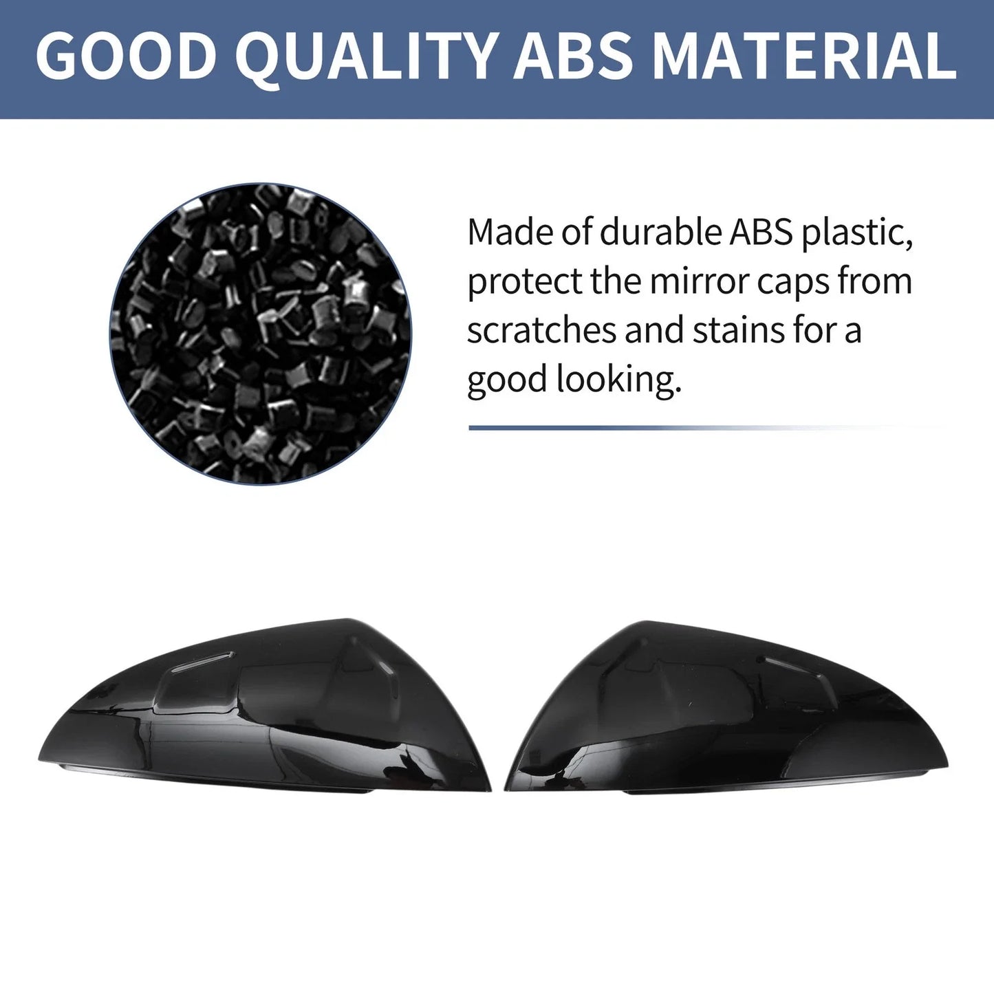 Gloss Black Left Right Mirror Cover Cap Replacement for Lexus ES (2018-2023)