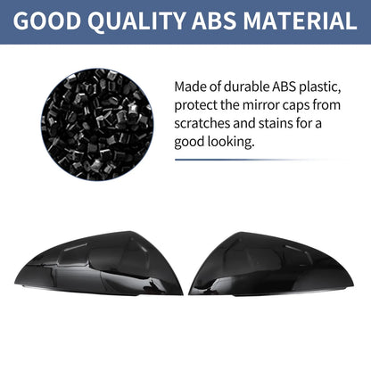 Gloss Black Left Right Mirror Cover Cap Replacement for Lexus ES (2018-2023)