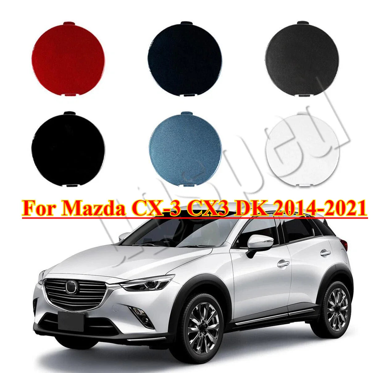 Front Bumper Tow Hook Eye Cover Cap for Mazda CX-3 (2014–2021)