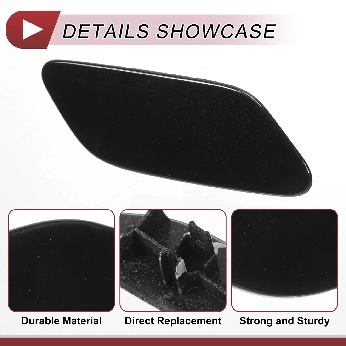 Front Right Washer Nozzle Cover Cap for Lexus ES300h (2019–2022) Black