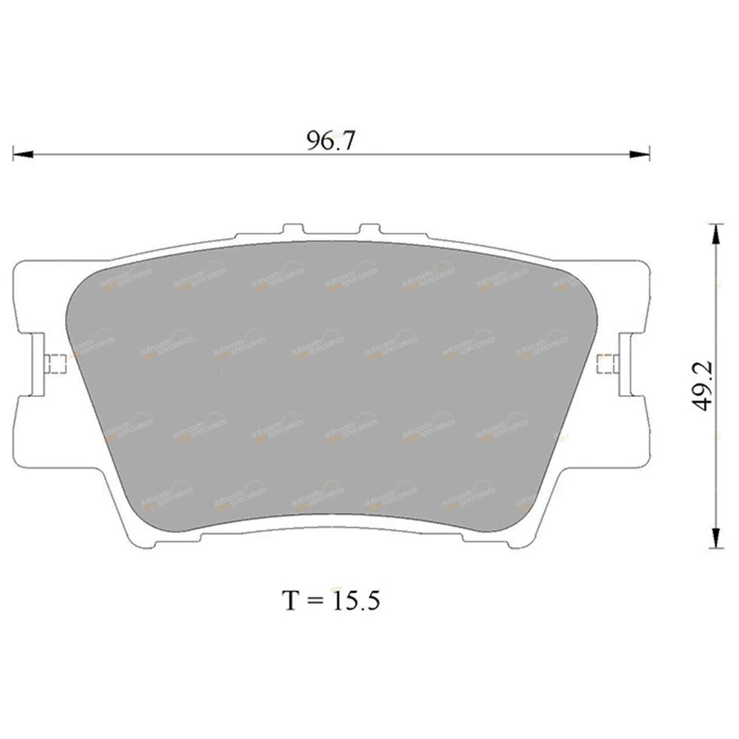 Rear Disc Brake Pad Set for Toyota RAV4 (2013–2019)