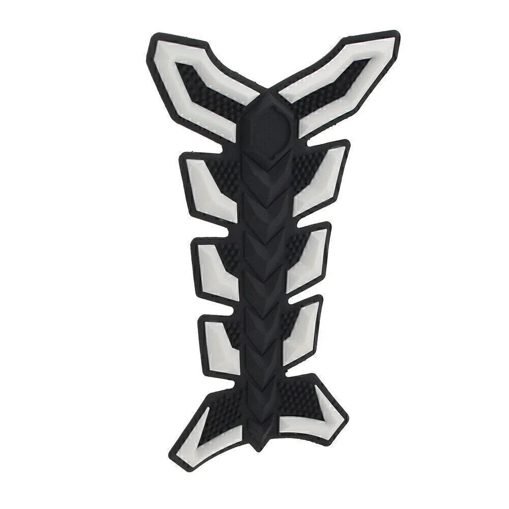 3D Decal Sticker Protector for Motorcycle White Gas Fuel Oil Tank Pad Fish Bone