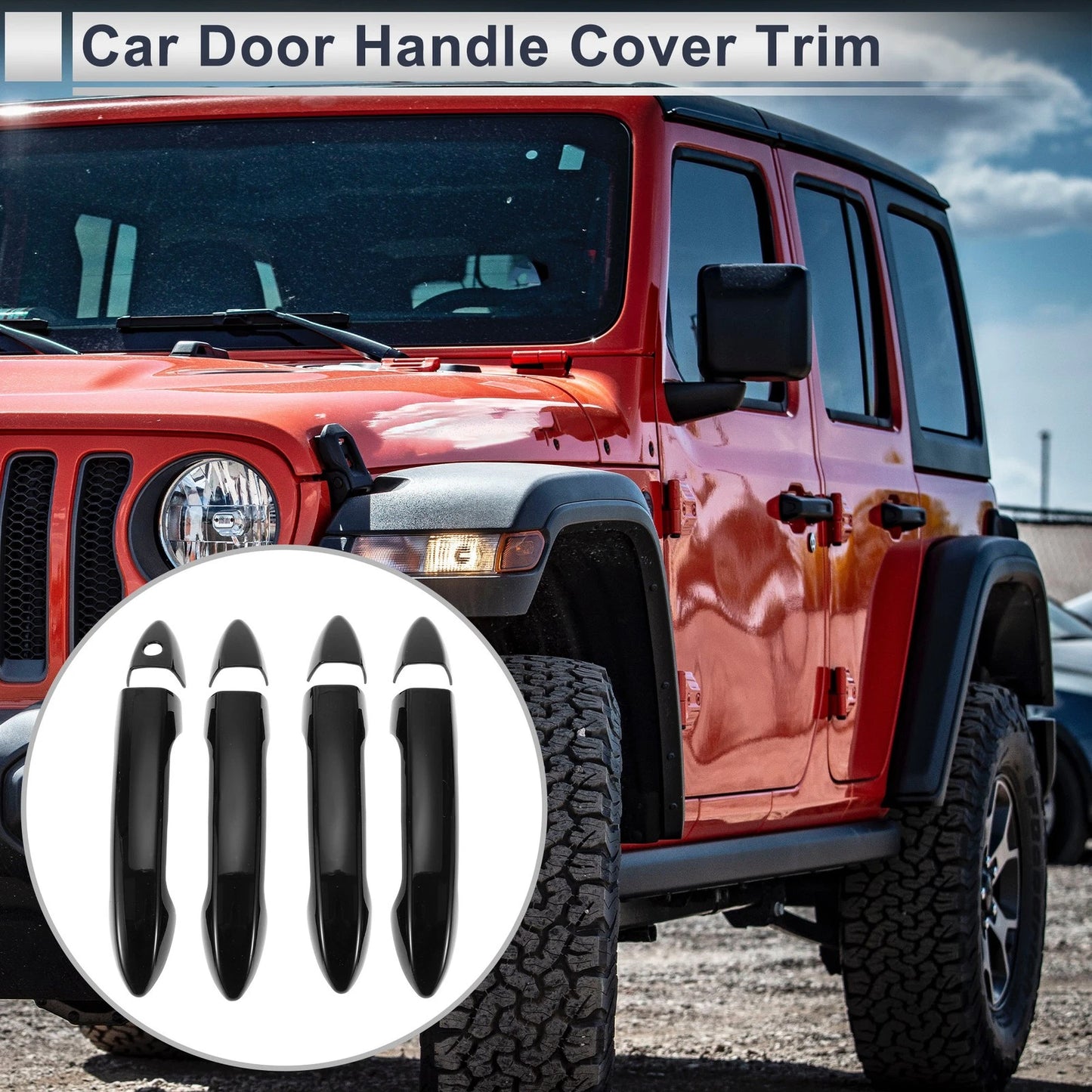Door Handle Cover Trim for Honda Accord (2018–2023) Black