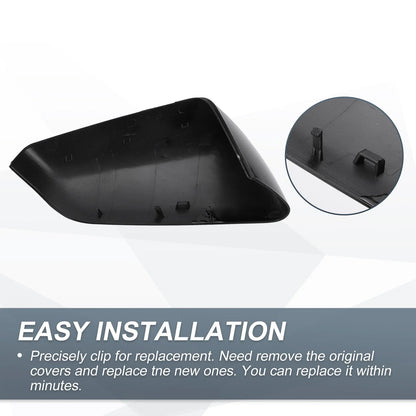 Left Side Rearview Mirror Cover Cap Gloss Black for Chevy Equinox, GMC (2010-2017)