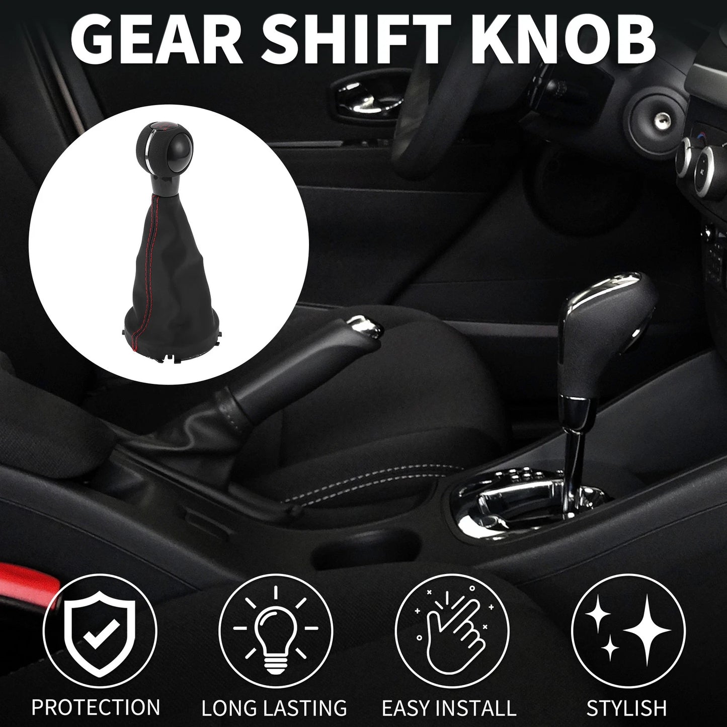 6 Speed Gear Shifter Knob with Cover for Mini Cooper F55 F56 (2014–2023)
