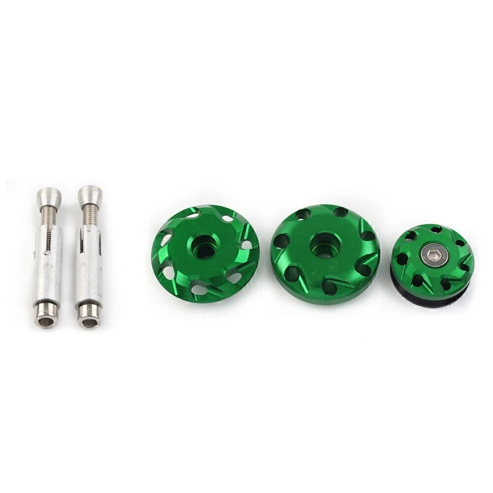 Set of 4 Green Frame Hole Cover Plug Caps for Kawasaki Ninja 1000 Z1000 Z1000SX (2011–2016)