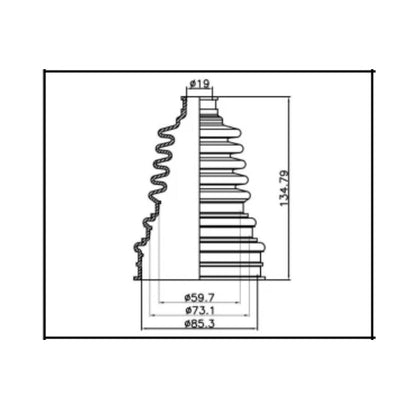 Universal CV Boot for Various Models (High Stretch Rubber)
