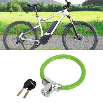 Bicycle Lock Portable Ring Cable Anti-Theft Mini Lock 42cm Green