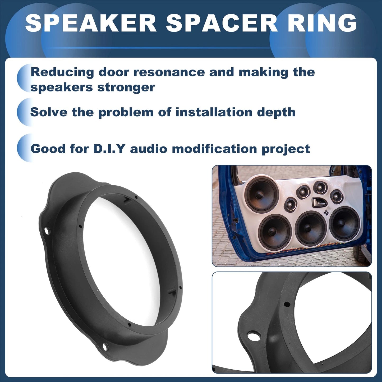 Set of 2 Speaker Spacer Rings for Ford Focus (2004–2010)