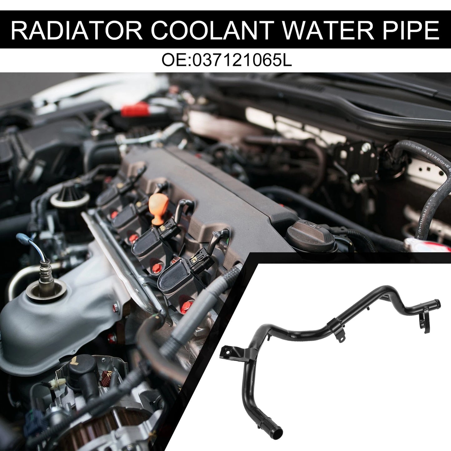 Coolant Water Pipe for Volkswagen Cabrio (1995–2002) No. 037121065L