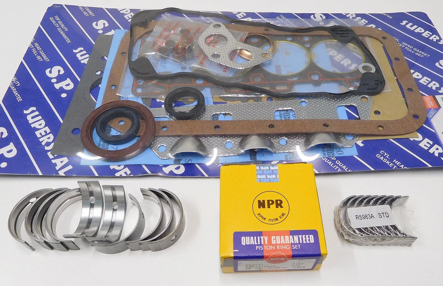Gaskets, Rings & Bearings for Suzuki Sierra, Maruti 1L F10A Engine