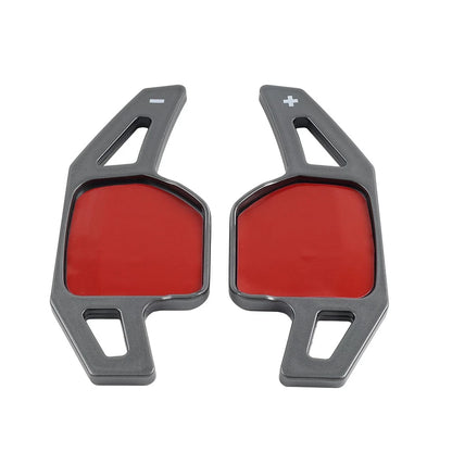 Black Carbon Fiber Interior Door Lock Button Cover Trim for Audi TT TTRS (2008–2014)